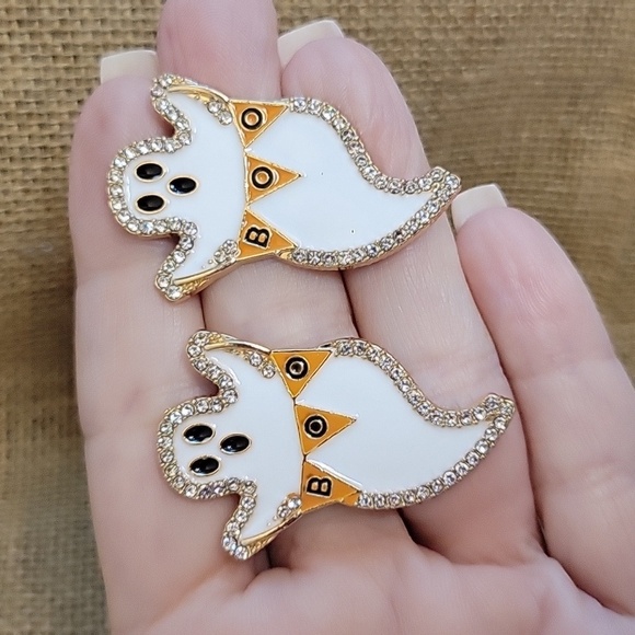🔥LAST PAIR🔥 OVERSIZED GHOST SHIMMER EARRINGS - Picture 1 of 6